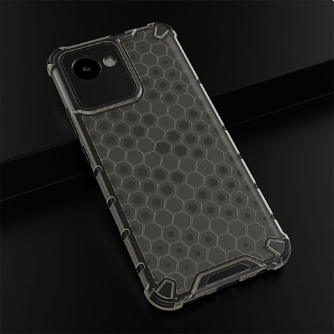 Custodia Silicone Trasparente Laterale 360 Gradi Cover AM1 per Realme C30s Nero