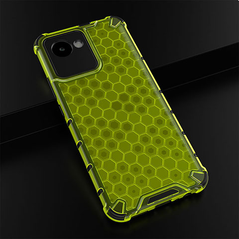 Custodia Silicone Trasparente Laterale 360 Gradi Cover AM1 per Realme C30s Verde