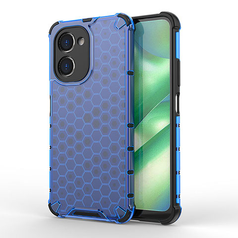 Custodia Silicone Trasparente Laterale 360 Gradi Cover AM1 per Realme C33 Blu