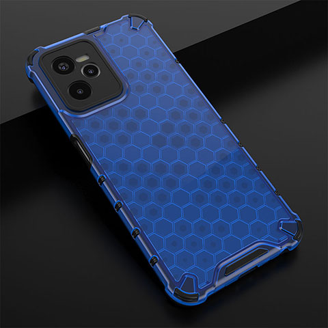 Custodia Silicone Trasparente Laterale 360 Gradi Cover AM1 per Realme C35 Blu