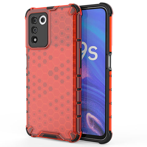 Custodia Silicone Trasparente Laterale 360 Gradi Cover AM1 per Realme Q3s 5G Rosso