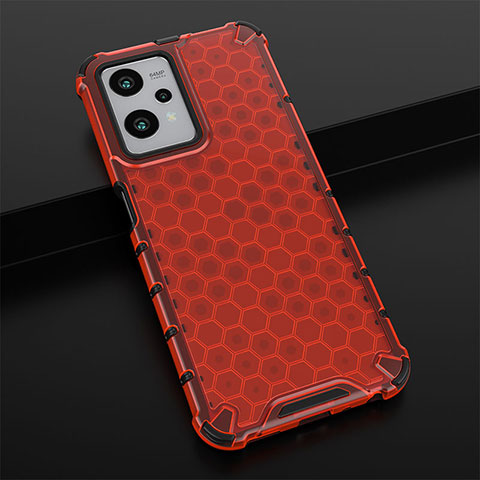 Custodia Silicone Trasparente Laterale 360 Gradi Cover AM1 per Realme Q5 5G Rosso