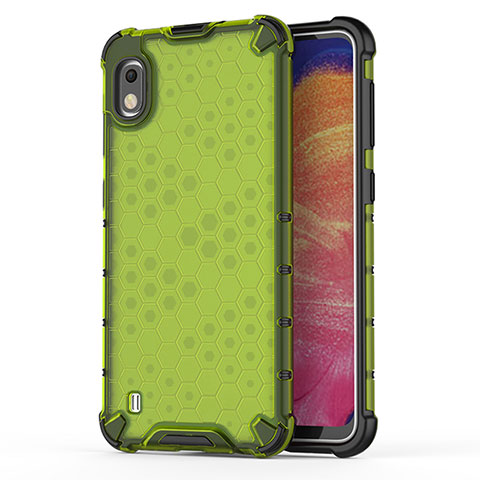 Custodia Silicone Trasparente Laterale 360 Gradi Cover AM1 per Samsung Galaxy A10 Verde