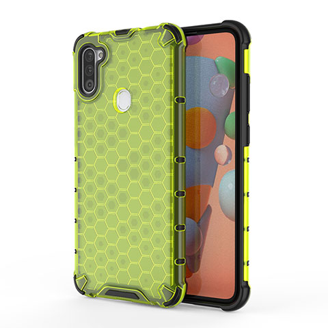 Custodia Silicone Trasparente Laterale 360 Gradi Cover AM1 per Samsung Galaxy A11 Verde