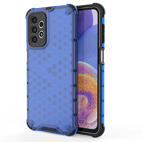 Custodia Silicone Trasparente Laterale 360 Gradi Cover AM1 per Samsung Galaxy A23 5G Blu