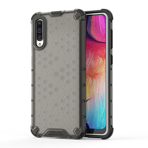 Custodia Silicone Trasparente Laterale 360 Gradi Cover AM1 per Samsung Galaxy A30S Nero