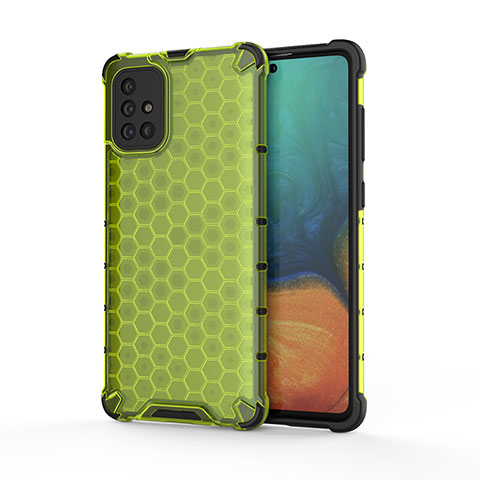 Custodia Silicone Trasparente Laterale 360 Gradi Cover AM1 per Samsung Galaxy A71 4G A715 Verde