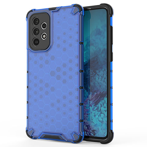 Custodia Silicone Trasparente Laterale 360 Gradi Cover AM1 per Samsung Galaxy A73 5G Blu