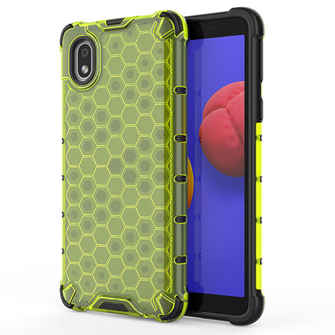 Custodia Silicone Trasparente Laterale 360 Gradi Cover AM1 per Samsung Galaxy M01 Core Verde