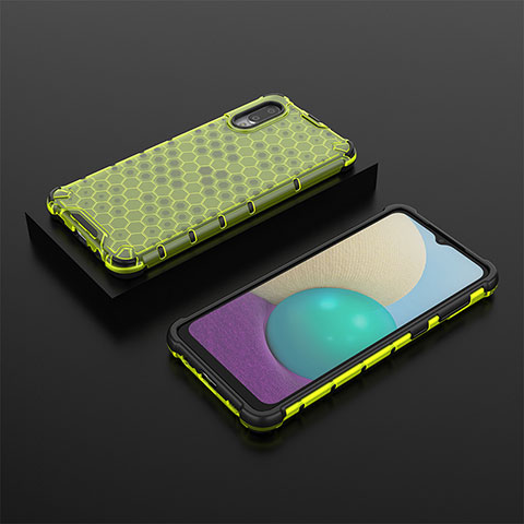 Custodia Silicone Trasparente Laterale 360 Gradi Cover AM1 per Samsung Galaxy M02 Verde