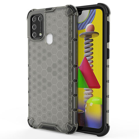 Custodia Silicone Trasparente Laterale 360 Gradi Cover AM1 per Samsung Galaxy M31 Nero