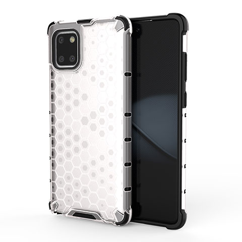 Custodia Silicone Trasparente Laterale 360 Gradi Cover AM1 per Samsung Galaxy M60s Bianco