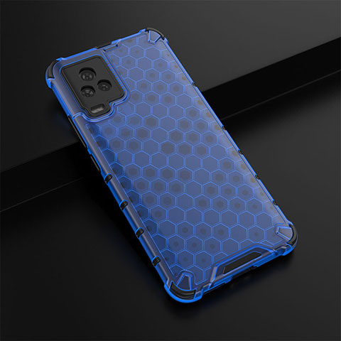 Custodia Silicone Trasparente Laterale 360 Gradi Cover AM1 per Vivo iQOO 7 Legend 5G Blu