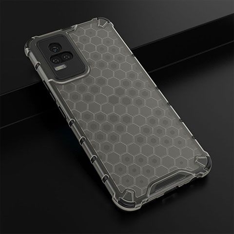 Custodia Silicone Trasparente Laterale 360 Gradi Cover AM1 per Vivo V21e 4G Nero