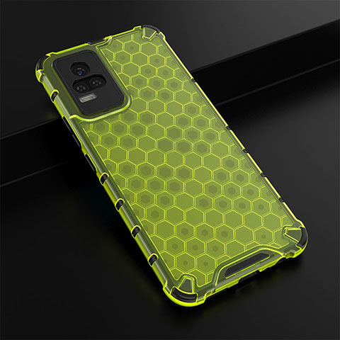 Custodia Silicone Trasparente Laterale 360 Gradi Cover AM1 per Vivo V21e 4G Verde