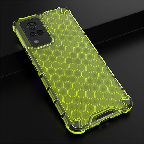 Custodia Silicone Trasparente Laterale 360 Gradi Cover AM1 per Vivo V21s 5G Verde