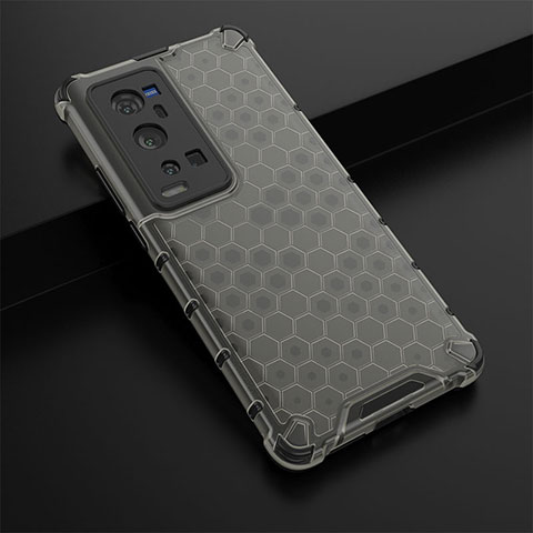 Custodia Silicone Trasparente Laterale 360 Gradi Cover AM1 per Vivo X60 Pro+ Plus 5G Nero