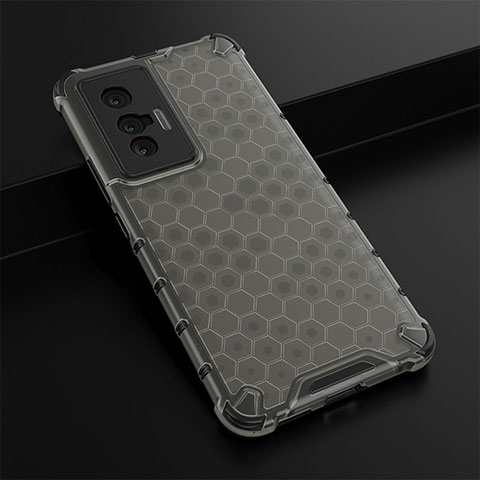 Custodia Silicone Trasparente Laterale 360 Gradi Cover AM1 per Vivo X70 5G Nero