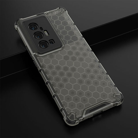 Custodia Silicone Trasparente Laterale 360 Gradi Cover AM1 per Vivo X70 Pro+ Plus 5G Nero