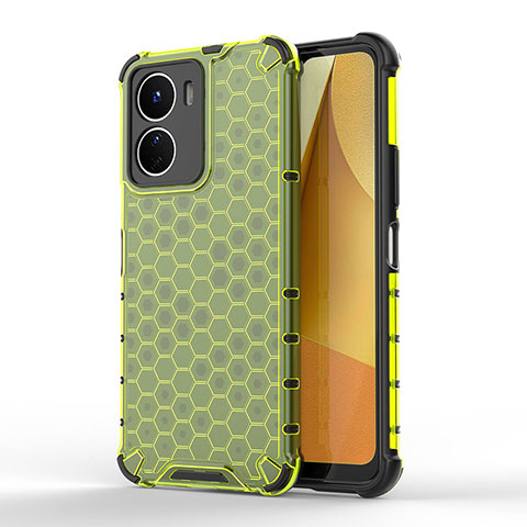 Custodia Silicone Trasparente Laterale 360 Gradi Cover AM1 per Vivo Y16 Verde