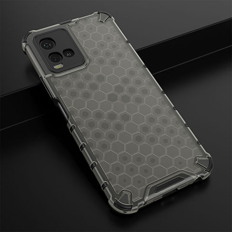 Custodia Silicone Trasparente Laterale 360 Gradi Cover AM1 per Vivo Y21t Nero