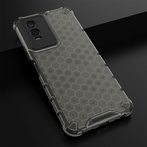 Custodia Silicone Trasparente Laterale 360 Gradi Cover AM1 per Vivo Y76s 5G Nero