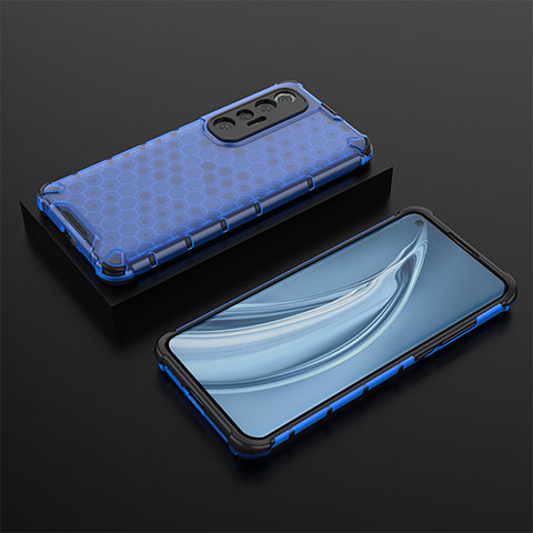 Custodia Silicone Trasparente Laterale 360 Gradi Cover AM1 per Xiaomi Mi 10S 5G Blu