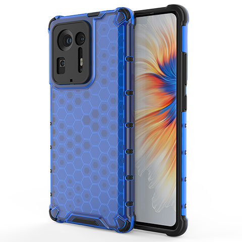 Custodia Silicone Trasparente Laterale 360 Gradi Cover AM1 per Xiaomi Mi Mix 4 5G Blu