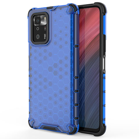 Custodia Silicone Trasparente Laterale 360 Gradi Cover AM1 per Xiaomi Poco X3 GT 5G Blu