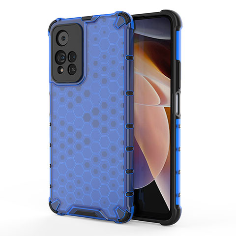 Custodia Silicone Trasparente Laterale 360 Gradi Cover AM1 per Xiaomi Poco X4 NFC Blu