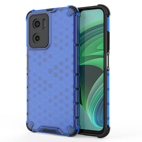 Custodia Silicone Trasparente Laterale 360 Gradi Cover AM1 per Xiaomi Redmi 10 Prime Plus 5G Blu