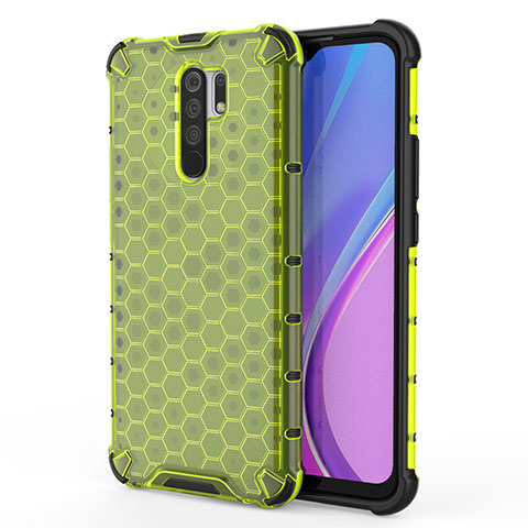 Custodia Silicone Trasparente Laterale 360 Gradi Cover AM1 per Xiaomi Redmi 9 Prime India Verde