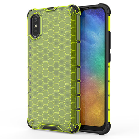 Custodia Silicone Trasparente Laterale 360 Gradi Cover AM1 per Xiaomi Redmi 9i Verde