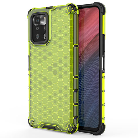 Custodia Silicone Trasparente Laterale 360 Gradi Cover AM1 per Xiaomi Redmi Note 10 Pro 5G Verde