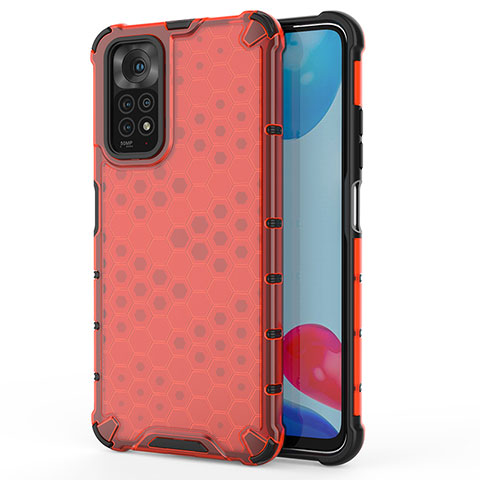 Custodia Silicone Trasparente Laterale 360 Gradi Cover AM1 per Xiaomi Redmi Note 11 4G (2022) Rosso