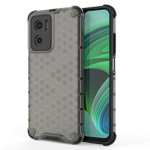 Custodia Silicone Trasparente Laterale 360 Gradi Cover AM1 per Xiaomi Redmi Note 11E 5G Nero