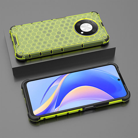 Custodia Silicone Trasparente Laterale 360 Gradi Cover AM2 per Huawei Enjoy 50 Pro Verde