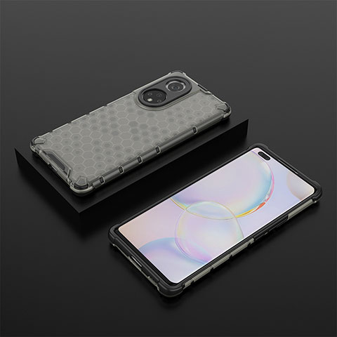 Custodia Silicone Trasparente Laterale 360 Gradi Cover AM2 per Huawei Honor 50 Pro 5G Nero