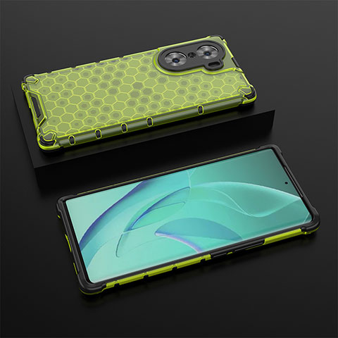 Custodia Silicone Trasparente Laterale 360 Gradi Cover AM2 per Huawei Honor 60 5G Verde