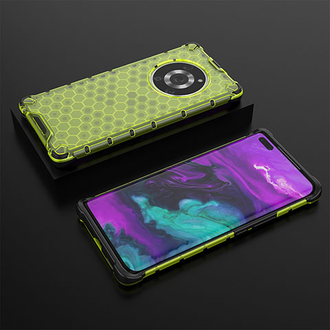 Custodia Silicone Trasparente Laterale 360 Gradi Cover AM2 per Huawei Honor Magic3 Pro 5G Verde