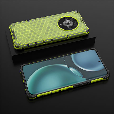 Custodia Silicone Trasparente Laterale 360 Gradi Cover AM2 per Huawei Honor Magic4 5G Verde