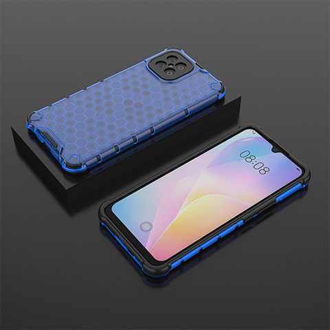 Custodia Silicone Trasparente Laterale 360 Gradi Cover AM2 per Huawei Nova 8 SE 4G Blu