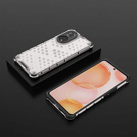 Custodia Silicone Trasparente Laterale 360 Gradi Cover AM2 per Huawei Nova 9 Bianco