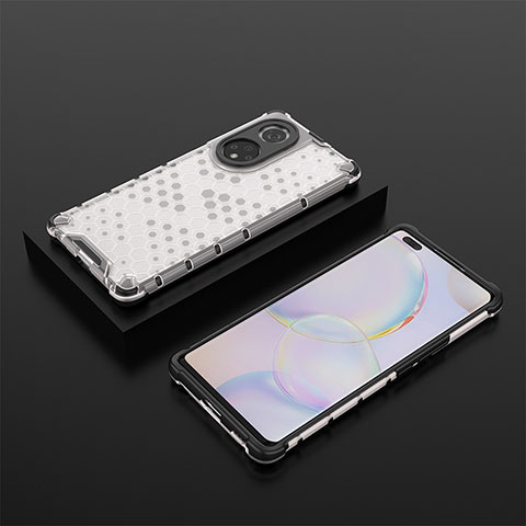 Custodia Silicone Trasparente Laterale 360 Gradi Cover AM2 per Huawei Nova 9 Pro Bianco