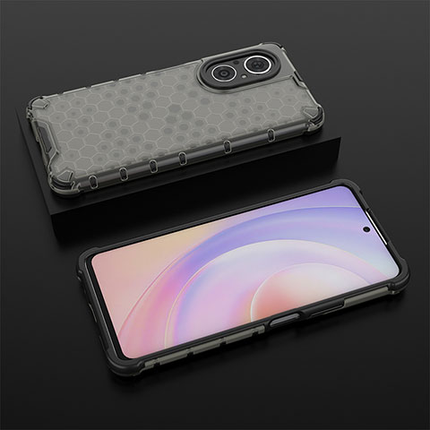 Custodia Silicone Trasparente Laterale 360 Gradi Cover AM2 per Huawei Nova 9 SE Nero