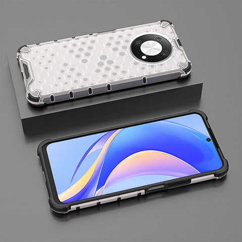 Custodia Silicone Trasparente Laterale 360 Gradi Cover AM2 per Huawei Nova Y90 Bianco