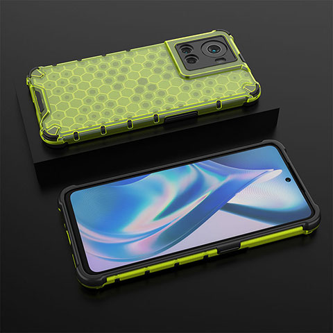 Custodia Silicone Trasparente Laterale 360 Gradi Cover AM2 per OnePlus 10R 5G Verde