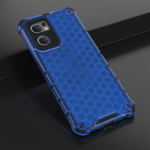 Custodia Silicone Trasparente Laterale 360 Gradi Cover AM2 per OnePlus Nord CE 2 5G Blu