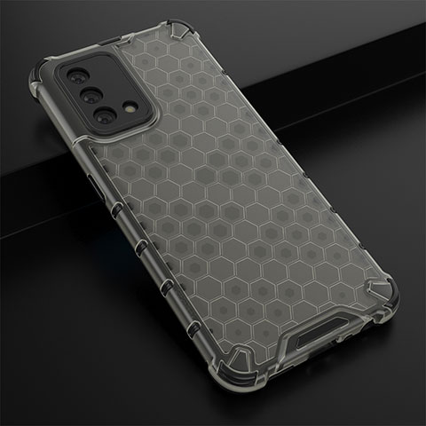 Custodia Silicone Trasparente Laterale 360 Gradi Cover AM2 per Oppo A74 4G Nero