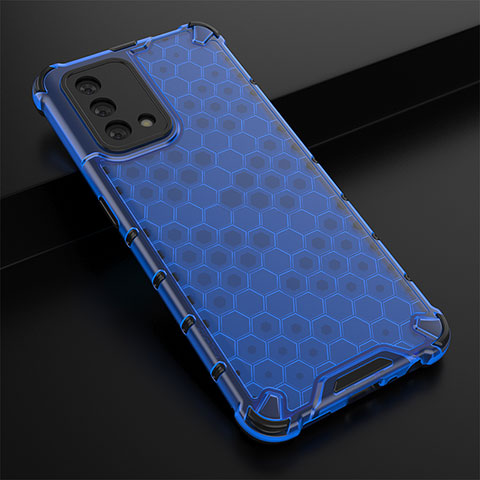 Custodia Silicone Trasparente Laterale 360 Gradi Cover AM2 per Oppo A95 4G Blu